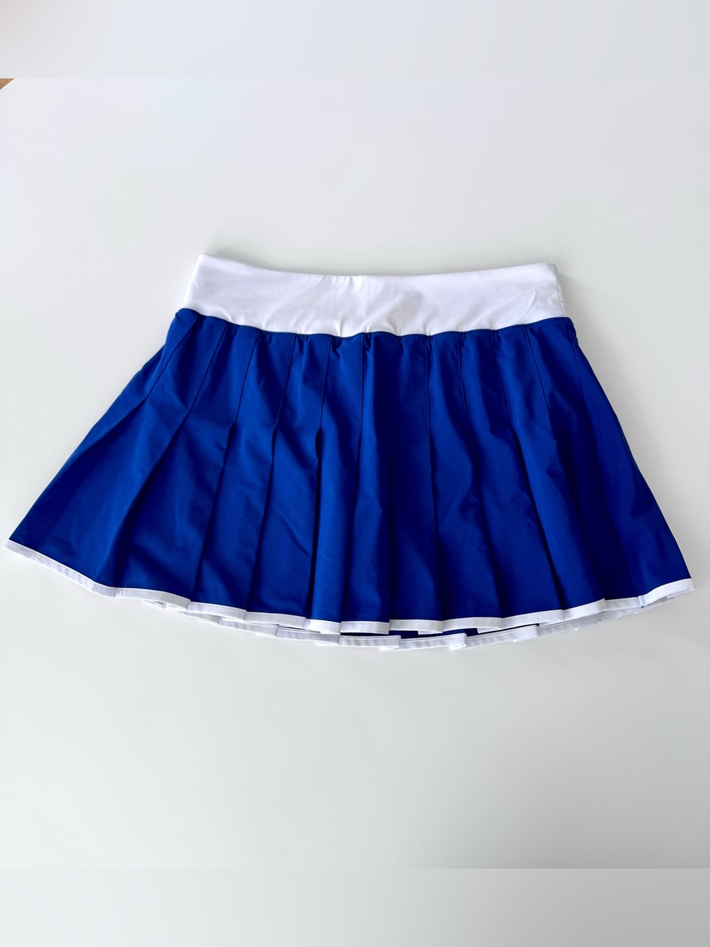 Prince Blue Pleated Tennis Skort with White Waistband, size M